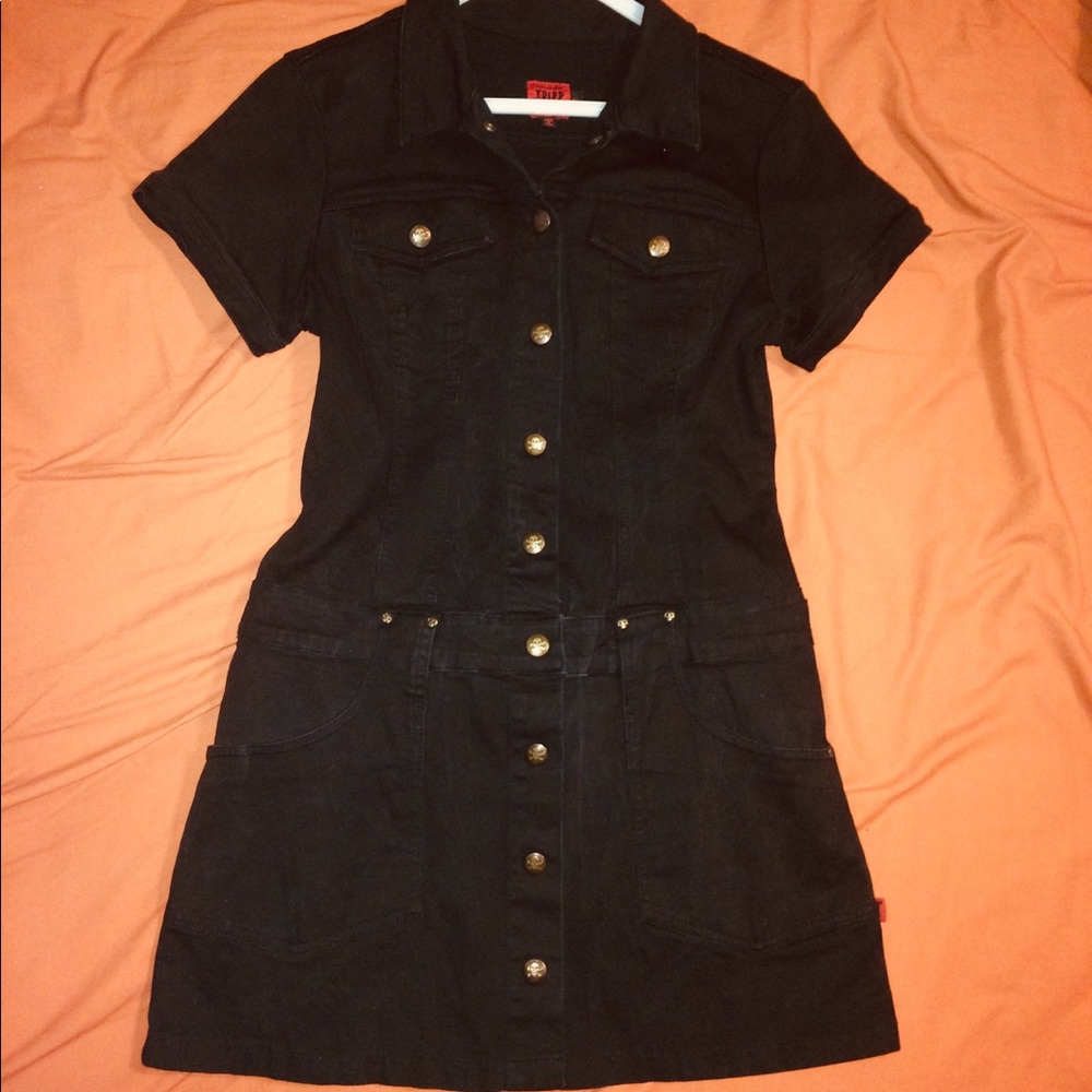 Black Denim Mini Dress by Tripp NYC